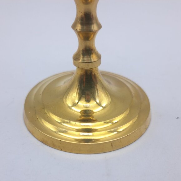 Two Brass Candle Holders In Box With Candles - Picture 5 of 11